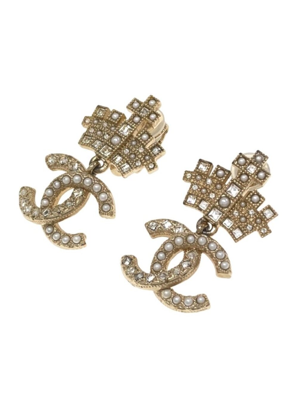 Chanel CC Logo Earrings Metal